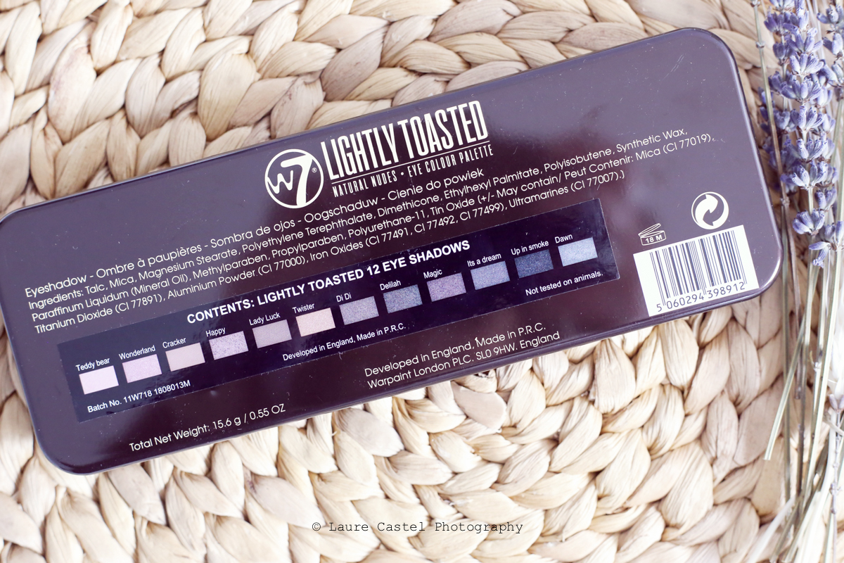 Palette Lightly Toasted W7 Cosmectics dupe Naked 1 Urban Decay | Les Petits Riens
