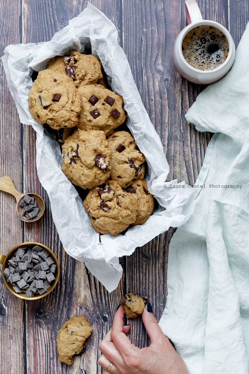 Cookies au Tahin et pépites de chocolat | Les Petits Riens